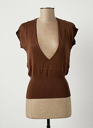 Pull marron STEFAN GREEN femme