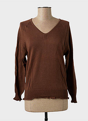 Pull marron STEFAN GREEN femme