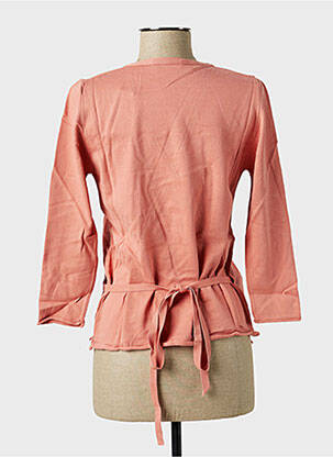 Gilet cache-cœur stretch rose STEFAN GREEN femme