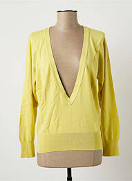 Pull finition bords-côtes manches longues vert STEFAN GREEN femme