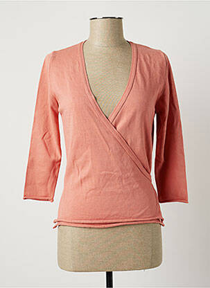 Gilet cache-cœur rose STEFAN GREEN femme