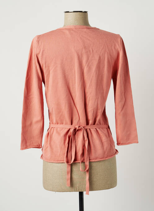 Gilet cache-cœur rose STEFAN GREEN pour femme