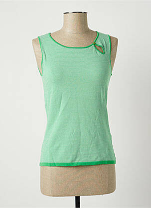 Top stretch sans manche vert TEENFLO MAURICE TARICA femme