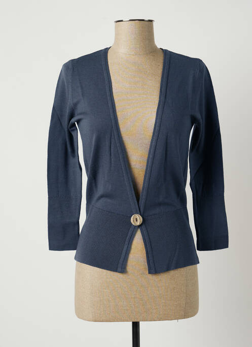 Gilet manches longues bleu STEFAN GREEN pour femme