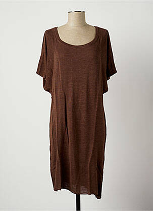 Robe mi-longue manches courtes manches courtes bleu STEFAN GREEN femme