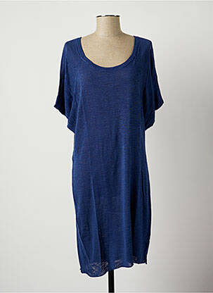 Robe mi-longue bleu STEFAN GREEN femme