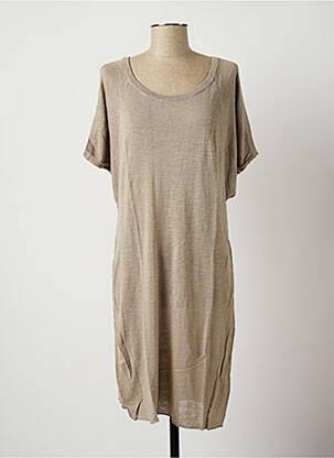 Robe mi-longue marron STEFAN GREEN femme