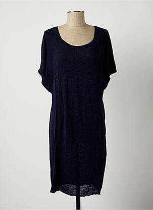 Robe mi-longue manches courtes manches courtes bleu STEFAN GREEN femme