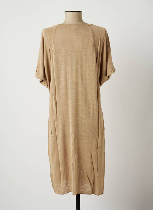 Robe mi-longue beige STEFAN GREEN pour femme
