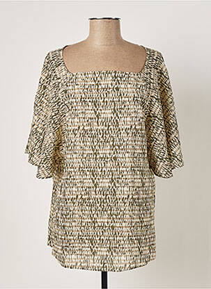 Tunique manches courtes manches courtes beige DIEGA femme