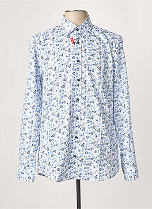 Chemise manches longues bleu MARVELIS pour homme