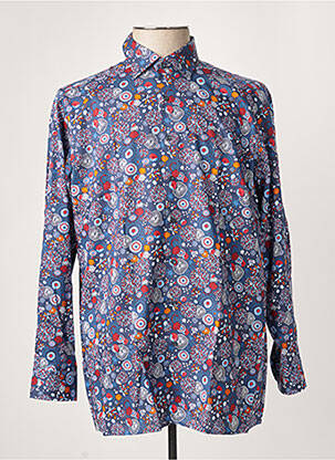 Chemise manches longues bleu MARVELIS pour homme