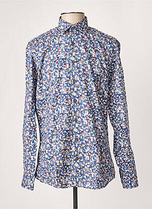 Chemise manches longues bleu MARVELIS pour homme