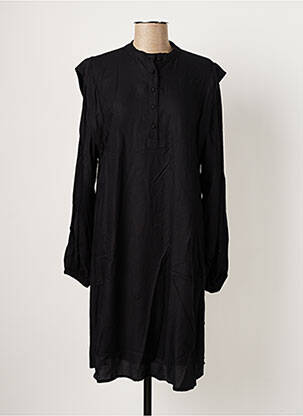 Robe mi-longue manches longues manches longues noir B.YOUNG femme