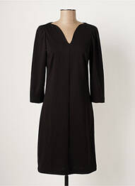 Robe mi-longue manches longues manches longues noir FRANSA femme