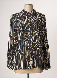 Blouse imprimé fantaisie manches longues noir FRANSA femme
