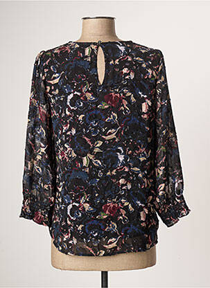 Blouse légère et transparente manches longues noir FRANSA femme