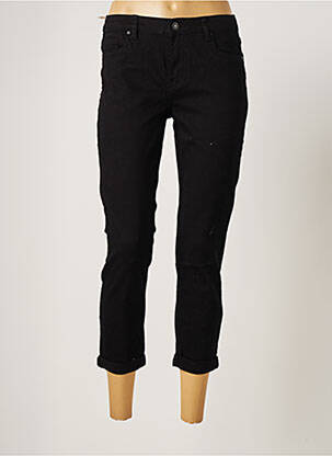Jeans coupe slim broderie rivets taille normale noir R.DISPLAY femme