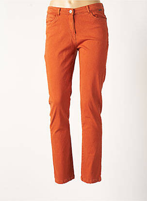 Jeans coupe slim orange AGATHE & LOUISE pour femme