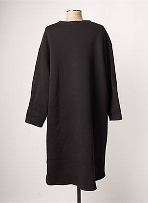 Robe mi-longue manches longues manches longues noir MY PEPPER femme