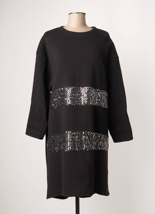 Robe mi-longue noir MY PEPPER pour femme