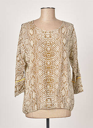 Blouse imprimé fantaisie manches 3/4 vert DIANE LAURY femme