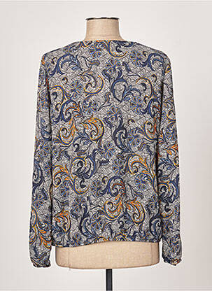 Blouse imprimé fantaisie manches longues bleu DIANE LAURY femme