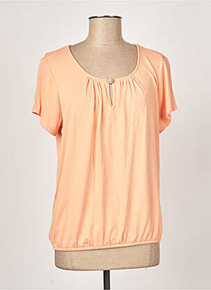 T-shirt stretch manches courtes orange NINA KALIO femme