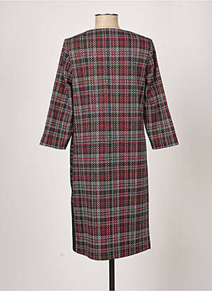 Robe mi-longue imprimé fantaisie manches longues noir DIANE LAURY femme