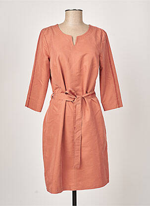 Robe mi-longue manches 3/4 manches 3/4 orange DIANE LAURY femme