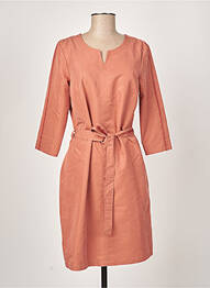 Robe mi-longue manches 3/4 manches 3/4 orange DIANE LAURY femme