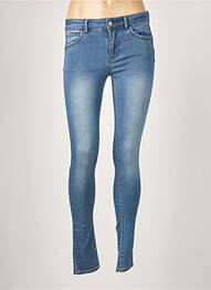 Pantalon slim taille basse taille basse bleu C'EST BEAU LA VIE femme