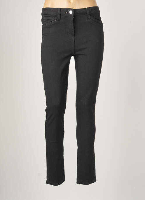 Pantalon slim broderie rivets taille normale noir JULIE GUERLANDE femme