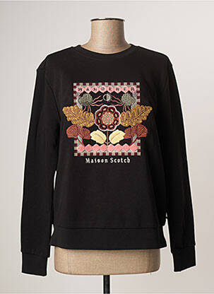 Sweat-shirt noir SCOTCH & SODA pour femme