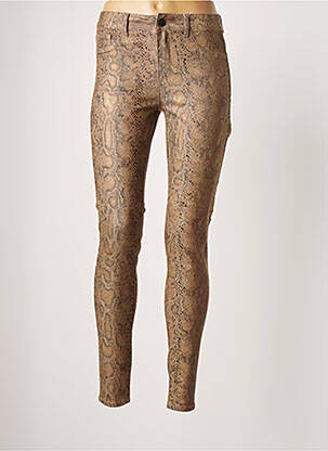 Pantalon slim stretch taille normale marron VILA femme
