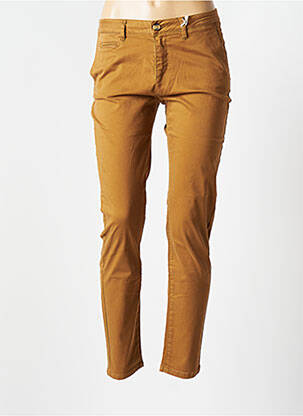 Pantalon chino taille basse taille basse marron LAB DIP PARIS femme