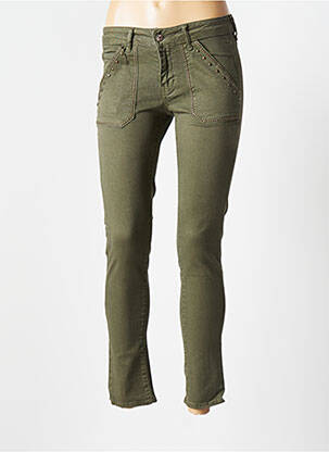 Jeans coupe slim taille basse taille basse vert FIVE femme