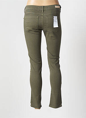 Jeans coupe slim stretch taille basse vert FIVE femme