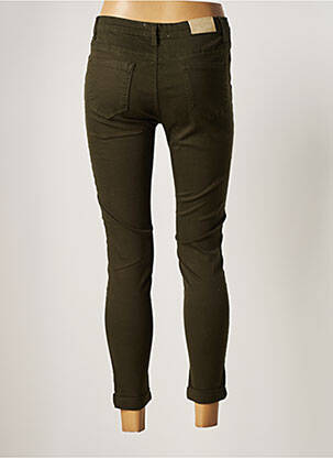 Pantalon 7/8 stretch taille normale vert CHERRY PARIS femme