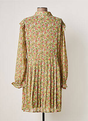 Robe courte manches longues manches longues vert CHERRY PARIS femme