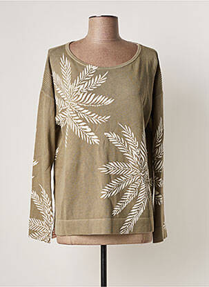 Pull coupe droite manches longues vert WHITE STUFF femme