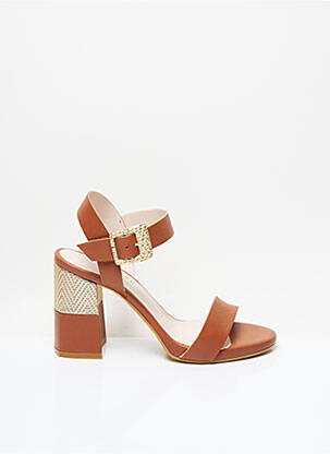 Sandales/nu pieds fermeture boucle(s) talon de 7 à 9cm marron LODI femme