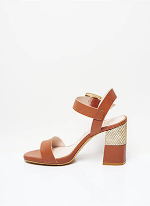 Sandales/nu pieds fermeture boucle(s) talon de 7 à 9cm marron LODI femme