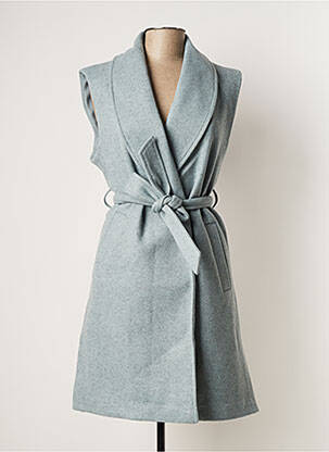 Manteau long coupe cintrée sans capuche bleu TIFFOSI femme