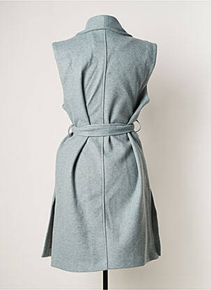 Manteau long coupe cintrée sans capuche bleu TIFFOSI femme