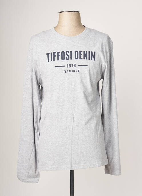 T-shirt gris TIFFOSI pour homme