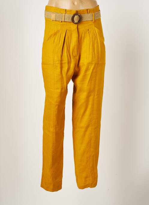 Pantalon droit jaune LA PETITE FRANCAISE pour femme