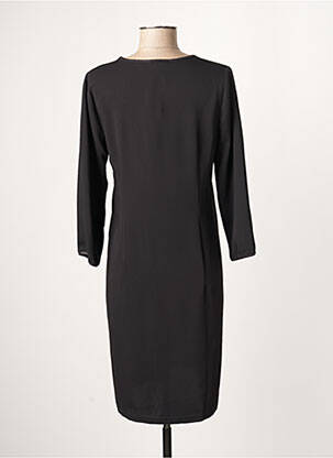 Robe mi-longue imprimé fantaisie manches longues noir GARELLA femme