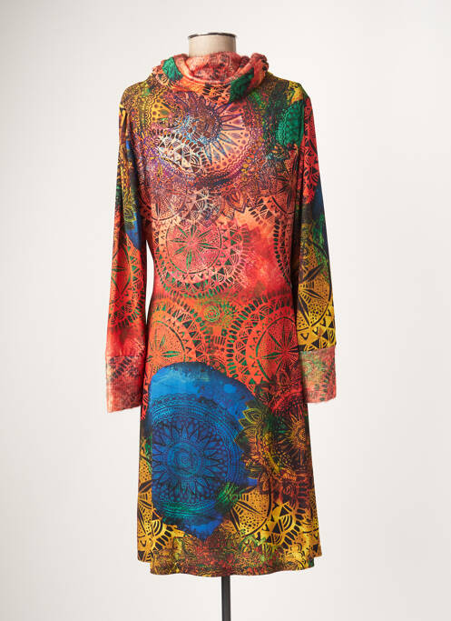 Robe mi-longue orange EROKE pour femme