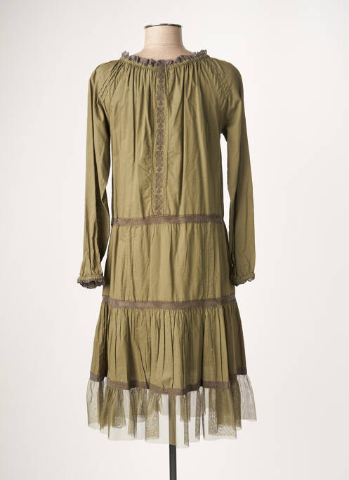 Robe mi-longue vert CRISTINA GAVIOLI pour femme